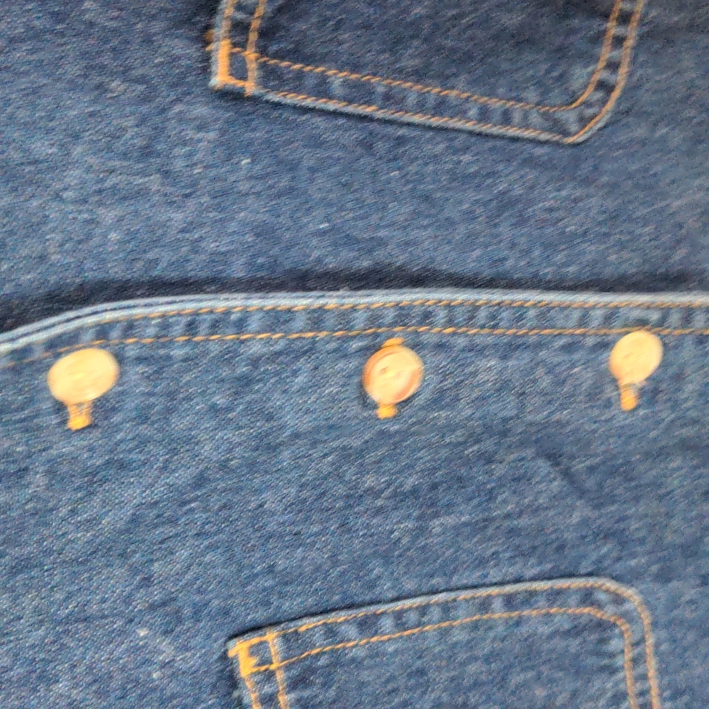 Talbots 14 Cotton Button Down Denim Look Dress - Picture 4 of 7